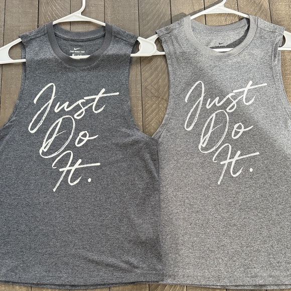 Nike Tops - Nike Gray Tank Tops - Just Do It